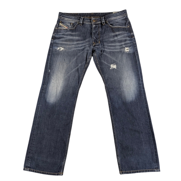 Diesel Larkee 0813Q Men’s Straight Leg Jeans Dark Wash Size 34 J1711 - Picture 3 of 8